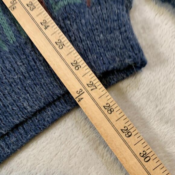 Vintage Mcgregor Sweater Mens‎ XL Knit Blue Acrylic Blend Eclectic Aztec 80s 90s - Picture 8 of 9
